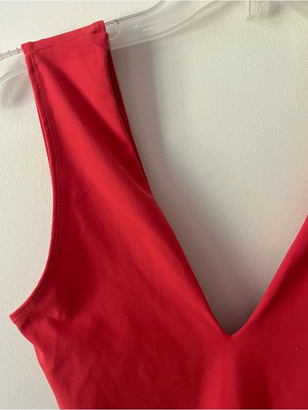 Free People Keep It Sleek Deep V Bodysuit Small Coral Smoothing Wide Strap - Picture 4 of 8